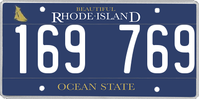 RI license plate 169769