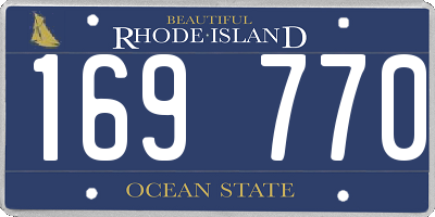 RI license plate 169770