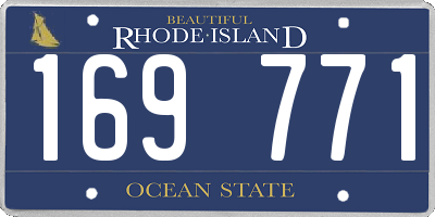 RI license plate 169771