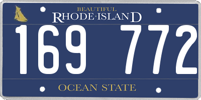 RI license plate 169772