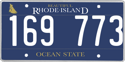 RI license plate 169773
