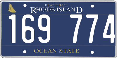 RI license plate 169774