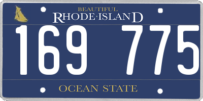 RI license plate 169775