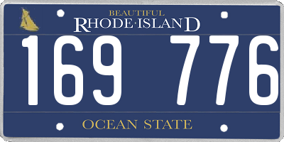 RI license plate 169776