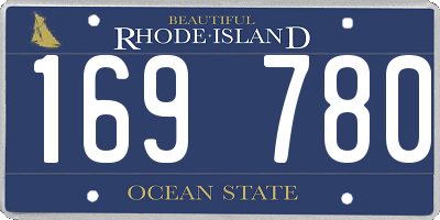 RI license plate 169780