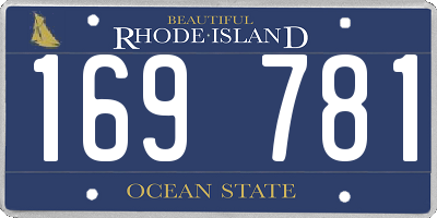 RI license plate 169781