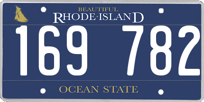 RI license plate 169782