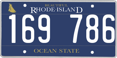 RI license plate 169786