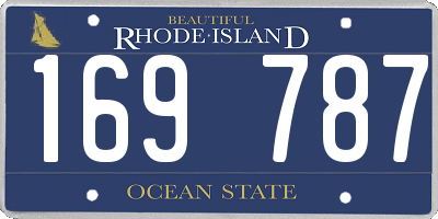 RI license plate 169787