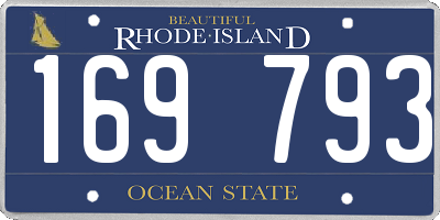 RI license plate 169793