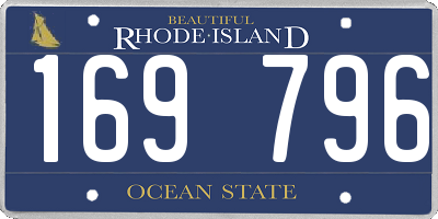 RI license plate 169796