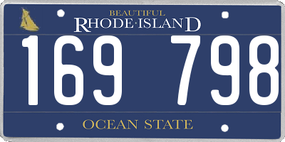 RI license plate 169798