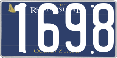 RI license plate 1698