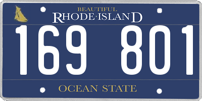 RI license plate 169801