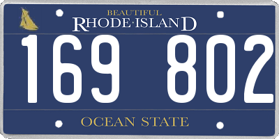 RI license plate 169802