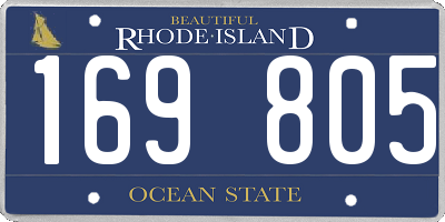 RI license plate 169805