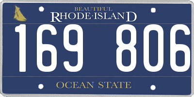 RI license plate 169806