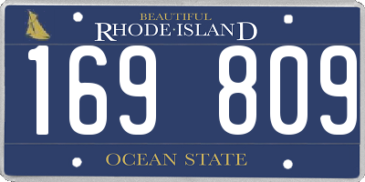 RI license plate 169809