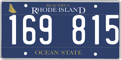 RI license plate 169815