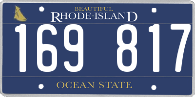 RI license plate 169817