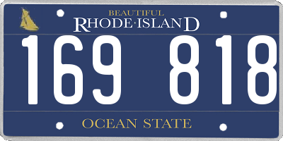 RI license plate 169818