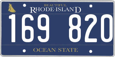 RI license plate 169820