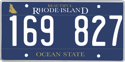 RI license plate 169827