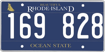 RI license plate 169828
