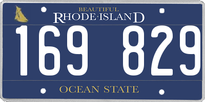 RI license plate 169829