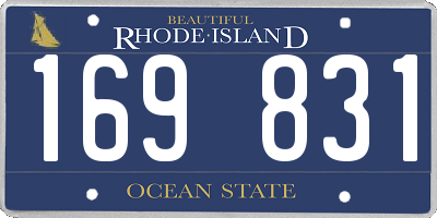RI license plate 169831