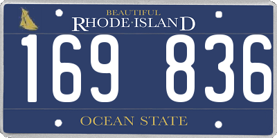 RI license plate 169836