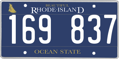 RI license plate 169837