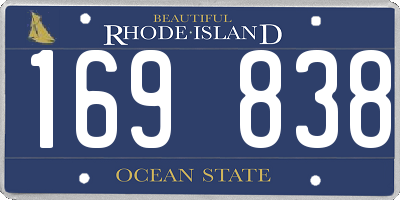 RI license plate 169838