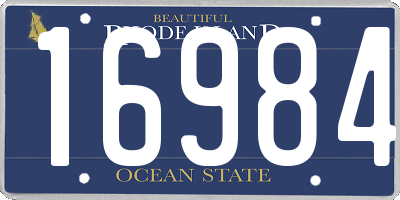 RI license plate 16984