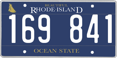 RI license plate 169841