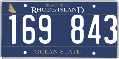 RI license plate 169843