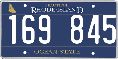 RI license plate 169845