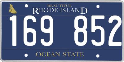 RI license plate 169852