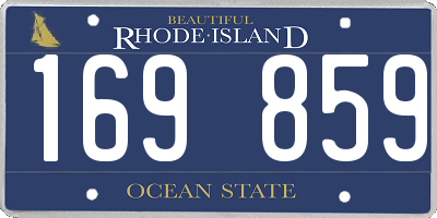 RI license plate 169859