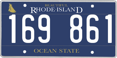 RI license plate 169861