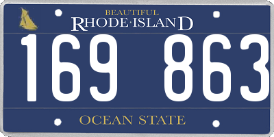 RI license plate 169863