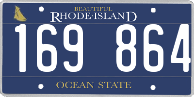 RI license plate 169864