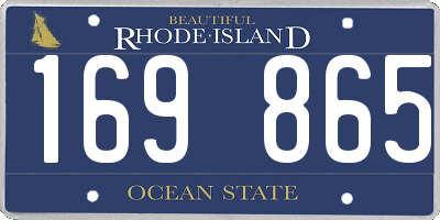 RI license plate 169865