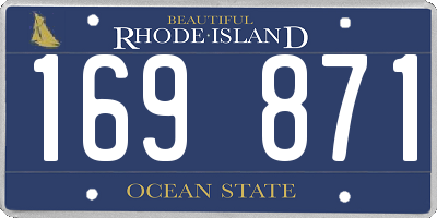 RI license plate 169871