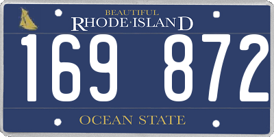 RI license plate 169872