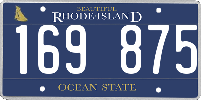 RI license plate 169875