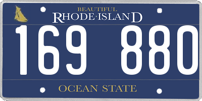 RI license plate 169880