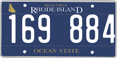 RI license plate 169884
