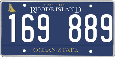 RI license plate 169889