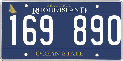 RI license plate 169890